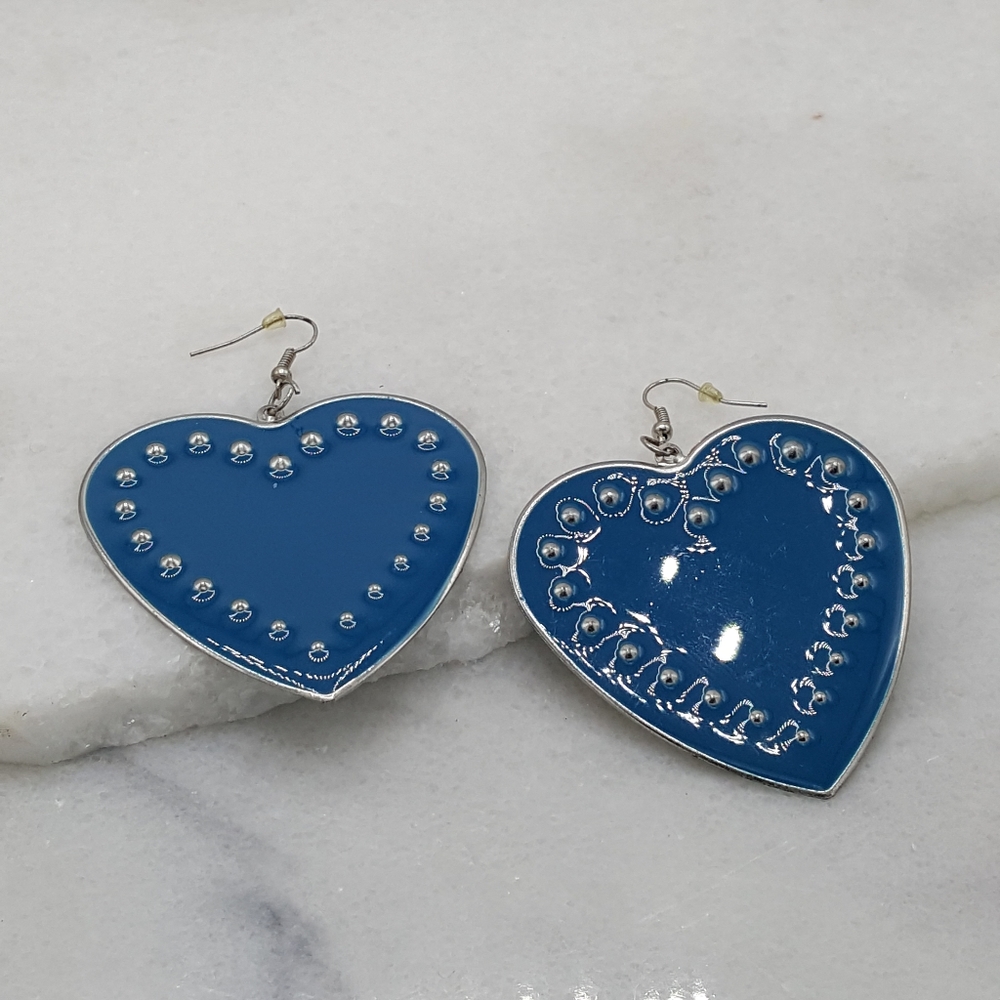 ✔️NWOT Large Blue Hearts - Picture 4 of 5